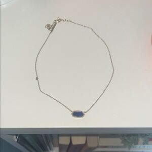 Kendra Scott Gold Necklace with Blue Pendant